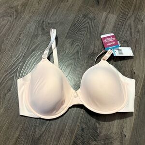 NWT Olga By Warners No Side Effects Underwire T-Shirt Bra Woman 40C baby pink